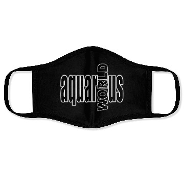 Discover Aquarius WORLD bw Face Masks