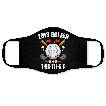Discover Birthday Golf Face Masks For Men 36th Year Old Golfing