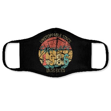 Discover 1986 Born Vintage Rose Gift Face Masks