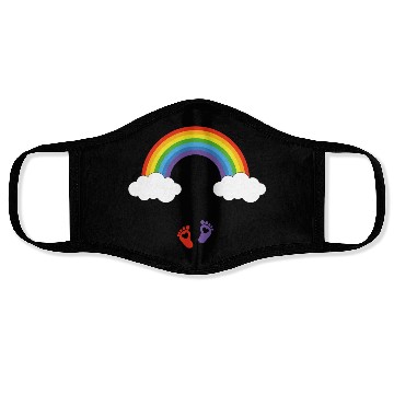 Discover God keeps his promises Rainbow infant gown Face Masks