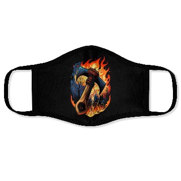 Discover Firefighter Fire Rescue Axes in Flame Fire Face Masks