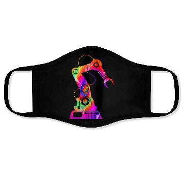 Discover Robot Robotics Engineer Tie Dye Face Masks