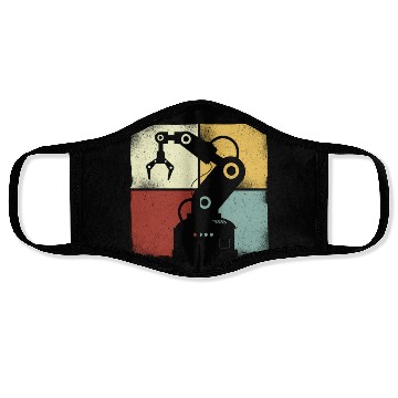 Discover Robot Robotics Engineer Retro Face Masks