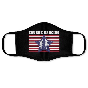 Discover American Flag Patriotic Square Dance Face Masks