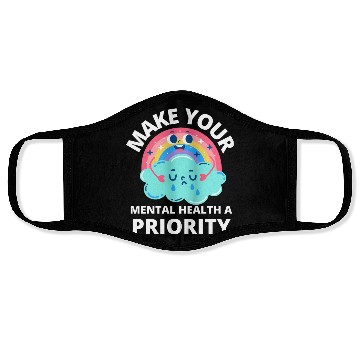Discover make your mental health a priority Face Masks