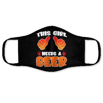 Discover This girl needs a beer vacation Spring Break Face Masks