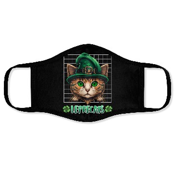 Discover St. Patrick's Day cats leprecats kittens Face Masks