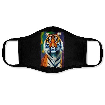 Discover Tiger Portrait Tigress Art Face Masks