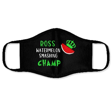 Discover ROSS WATERMELON SMASHING CHAMP Face Masks