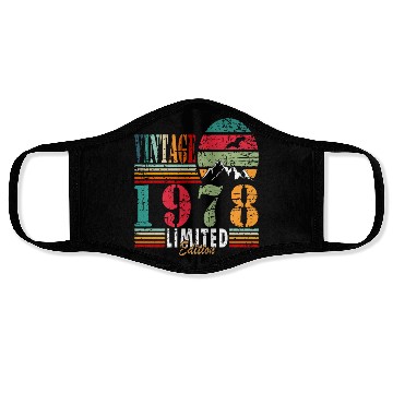 Discover Awesome Since 1978 Birthday Face Masks