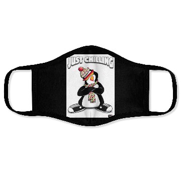 Discover Just Chilling Penguin by Black Sheep Graphix Face Masks