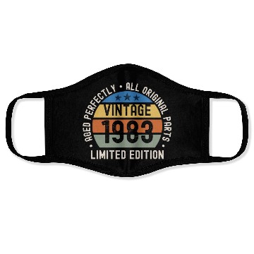 Discover 40th Birthday Vintage 1983 Face Masks