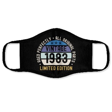 Discover 40th Birthday Vintage 1983 Face Masks