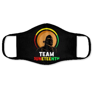 Discover Team Juneteenth Black American Africa 1865 Face Masks