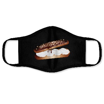 Discover Illustration of a stuffed eclair with cream Face Masks