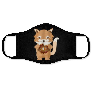 Discover magical little fox with delicious donut Face Masks
