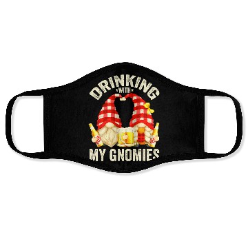 Discover Beer Drinking With My Gnomies For Women Funny Beer Face Masks