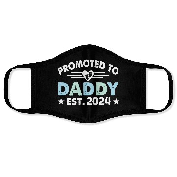 Discover Promoted to daddy 2024 daddy to be Face Masks