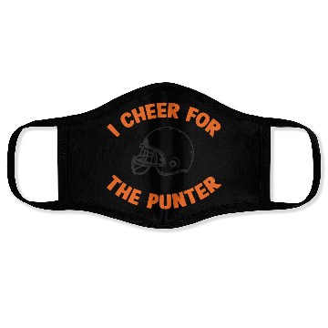 Discover i cheer for the punter Face Masks