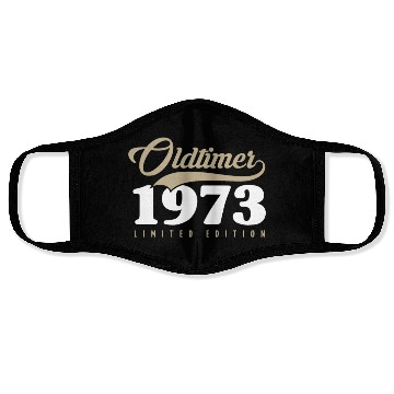 Discover 50th Birthday Vintage 1973 Face Masks