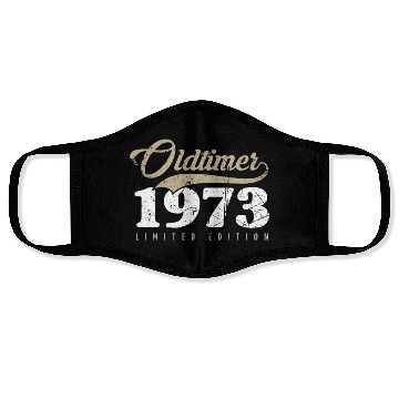 Discover 50th Birthday Vintage 1973 Face Masks