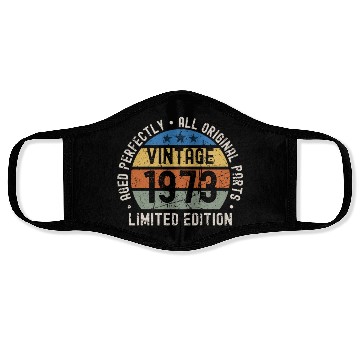 Discover 50th Birthday Vintage 1973 Face Masks