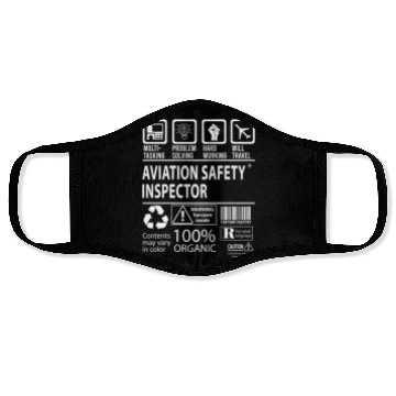 Discover Aviation Safety Inspector Face Masks - Multitasking J