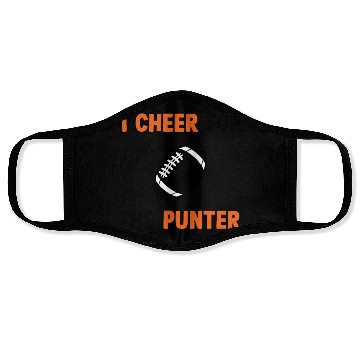 Discover i cheer for the punter Face Masks