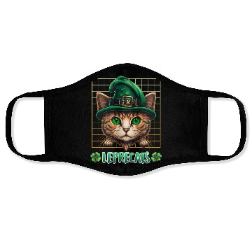 Discover St. Patrick's Day cats leprecats kittens Face Masks