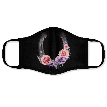 Discover Lucky Floral Horseshoe Face Masks