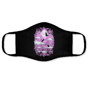 Discover Cats Jumping On The Moon Face Masks