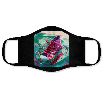 Discover One purple running shoe Face Masks