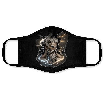 Discover Zeus - A Colorful Tribute to the Greek God of Sky Face Masks