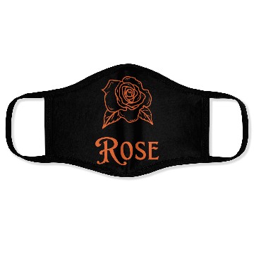 Discover Red Retro Modern Rose Flower Face Masks
