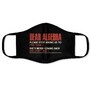Discover Algebra, calculus, science, mathematics Face Masks