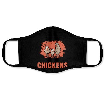 Discover Chickens Chicken Farm Farmer Face Masks