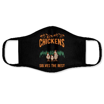 Discover Chickens Chicken Farm Farmer Face Masks