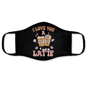 Discover I Love You A Latte Retro Valentines Face Masks