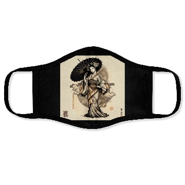 Discover Japanese Kimono girl Face Masks