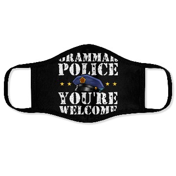 Discover Grammer Police - English Teacher Face Masks