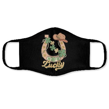Discover Lucky Shamrock Horseshoe Face Masks