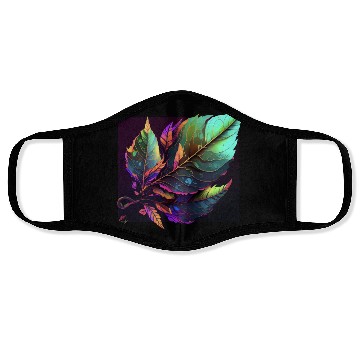 Discover Vibrant Leaf Synthwave Face Masks