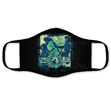 Discover Punk Rock Skull Guitar Concert Face Masks