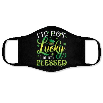 Discover I’m Not Lucky I’m Blessed Saint Patrick Day Face Masks
