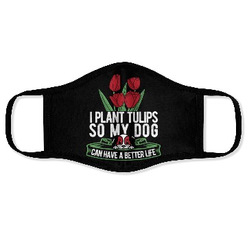 Discover Tulip Gardening Dog Face Masks