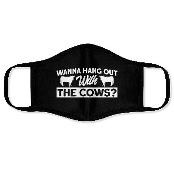 Discover Farming Dairy Cow Gift Face Masks