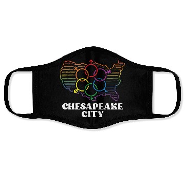 Discover Chesapeake City Pride Flag Pride Month LGBTQ Flag Face Masks