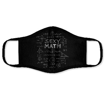 Discover Sexy Math Teacher Mathematics Gift Chalkboard Face Masks