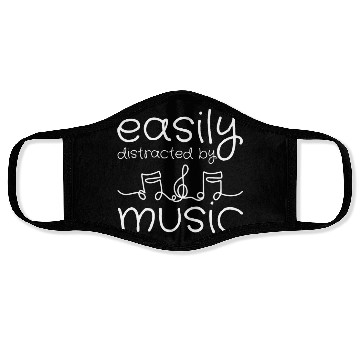 Discover Easily Distracted By Music 2 Face Masks