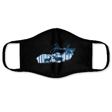 Discover Elk Deer Silhouette Forest Animals Face Masks